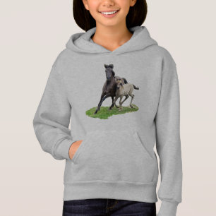 Poulain mignon de cheval sauvage de Dulmen à un