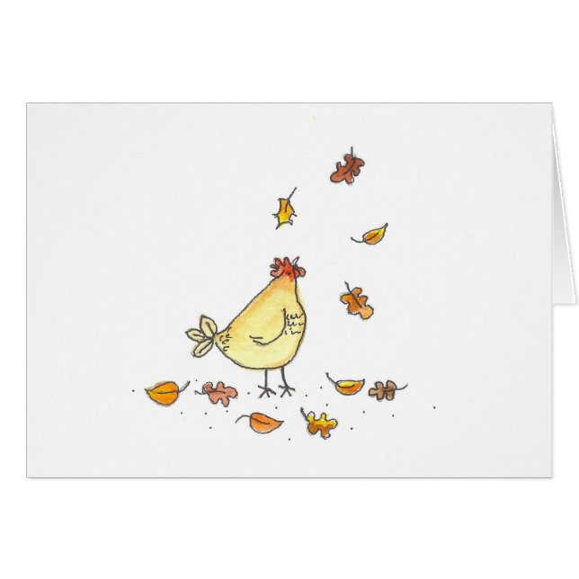 Poule dans le feuille (Devant Horizontal)