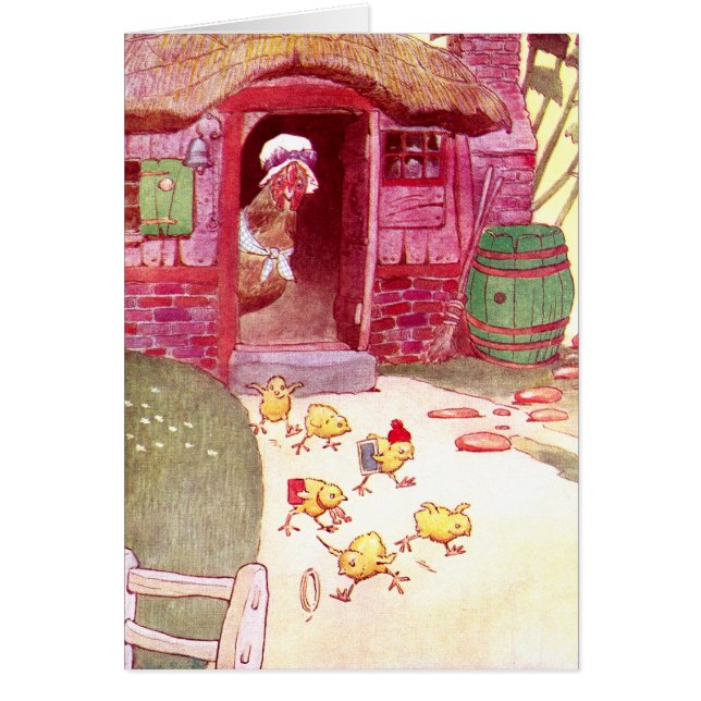 Poule dans les poussins de observation de Chambre (Devant)