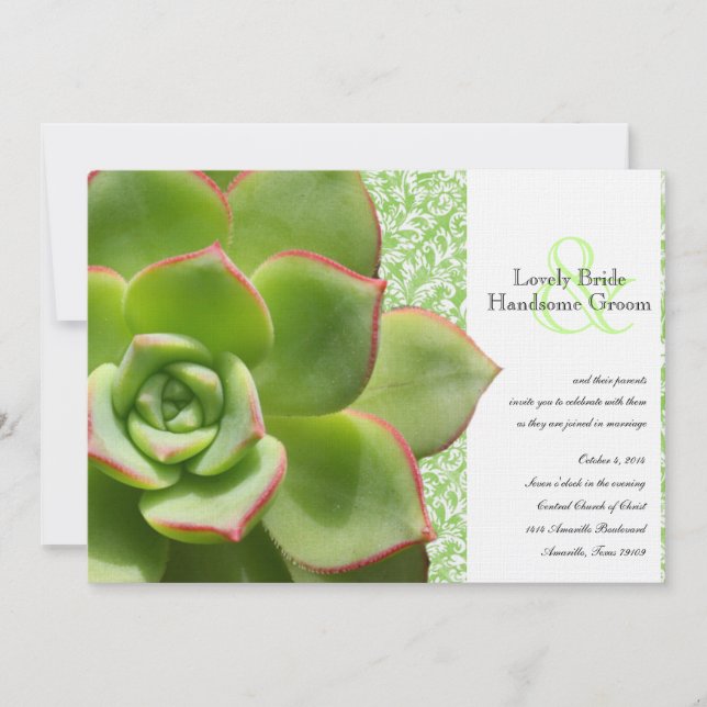 Poules vertes et poules Faire-part de mariage succ (Devant)