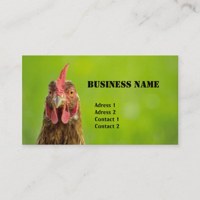 Poulet - carte de visite (Devant)