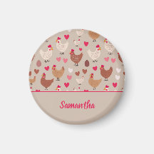 Poulet et aimant du coeur