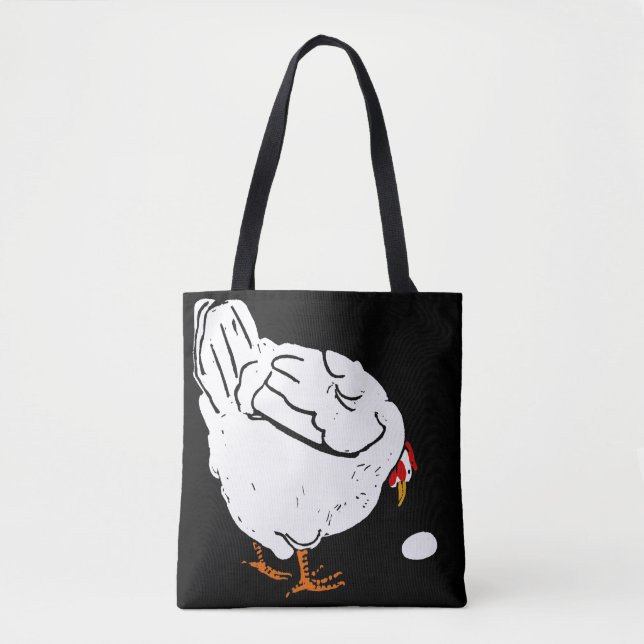Poulet et oeuf de coupe victorienne sur sac (Devant)