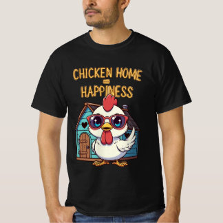 Poulet Maison = Bonheur – T-Shirt Lunettes de Sole