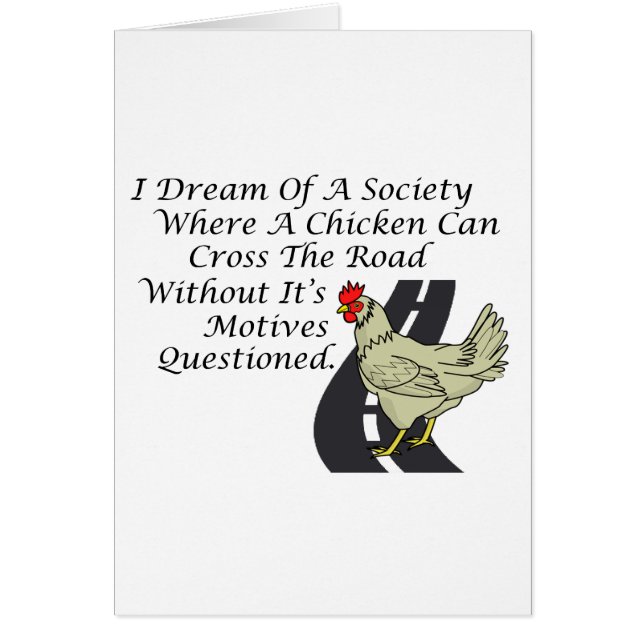 Poulet traversant la route (Devant)