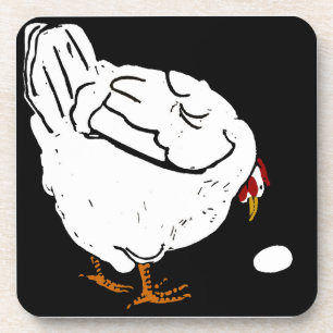 Poulet Victorien Couché Sur Dessous de verre