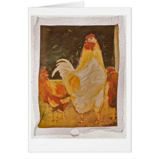 Poulets dans la cour (Devant)
