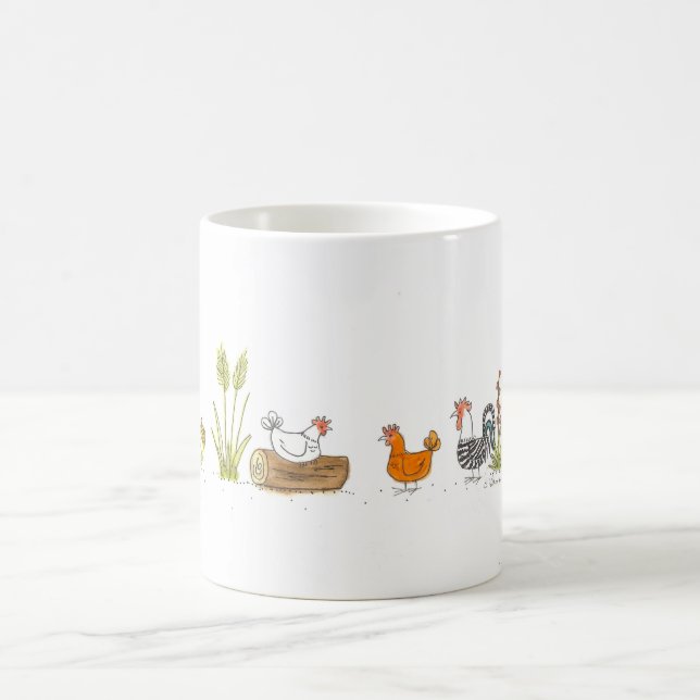 Poulets dans la tasse de pré (Centre)