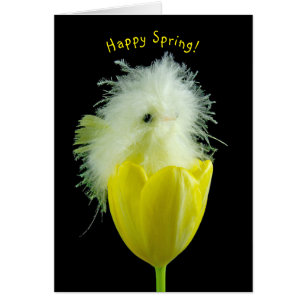 Poulette de bébé en tulipe jaune