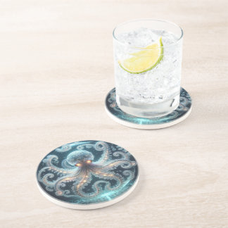 Poulpe de verre 2 Dessous de verre en grès