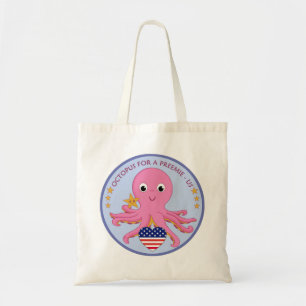 Poulpe personnalisable de sac fourre-tout pour un