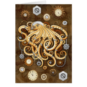 Poulpe Steampunk Rétro Fantastique Mécanique