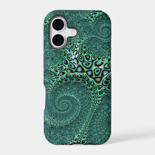 Poulpe tacheté de sarcelle Art fractal fin