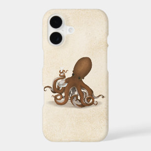 Poulpe tenant un flacon de chimie Steampunk Kraken