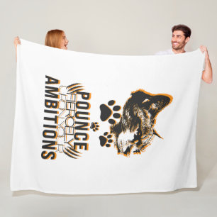 Pounce Fierce Collection–Motivation for Cat Lovers Fleece Blanket