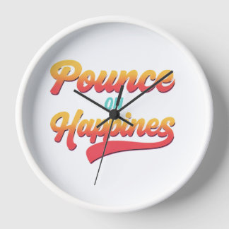 Pounce on Happiness Clock