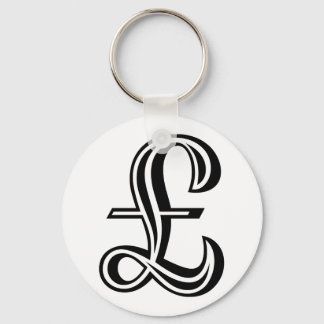 Pound Sign - Black Keychain