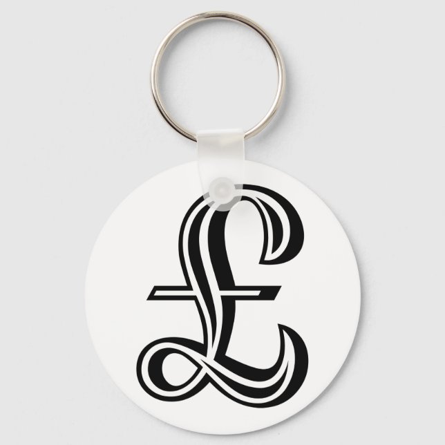 Pound Sign - Black Keychain (Front)