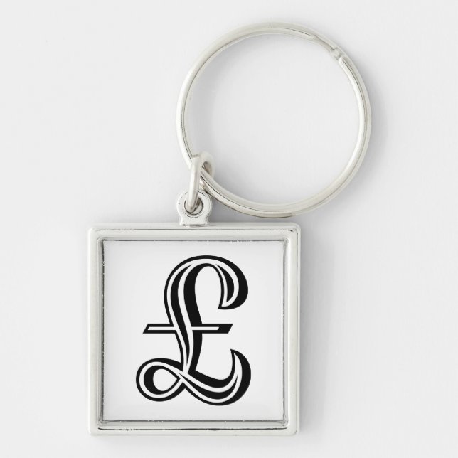 Pound Sign - Black Keychain (Front)
