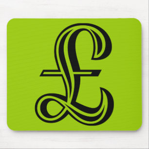 Pound Sign - Black Mouse Pad