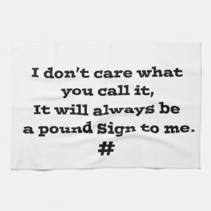 Pound Sign Kitchen Towel