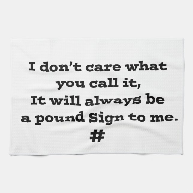 Pound Sign Kitchen Towel (Horizontal)