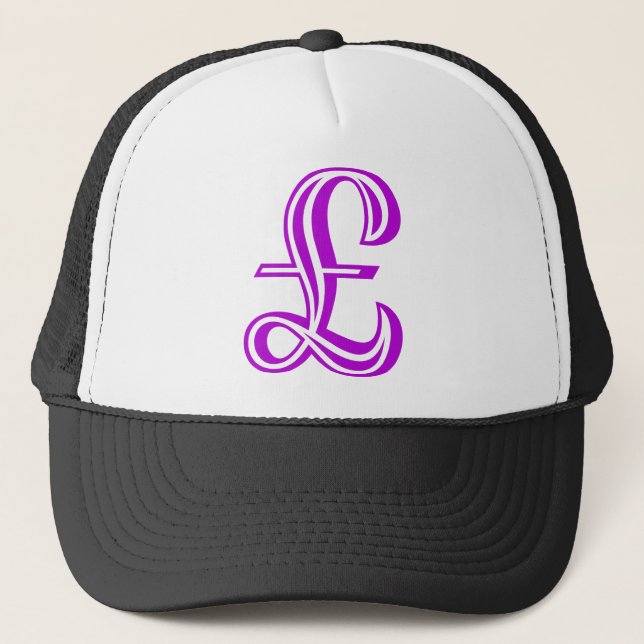 Pound Sign - Purple Trucker Hat (Front)