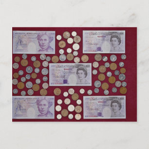 Pounds and pence postcard