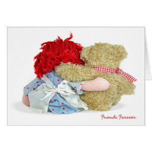 Poupée de cerf et ours en peluche
