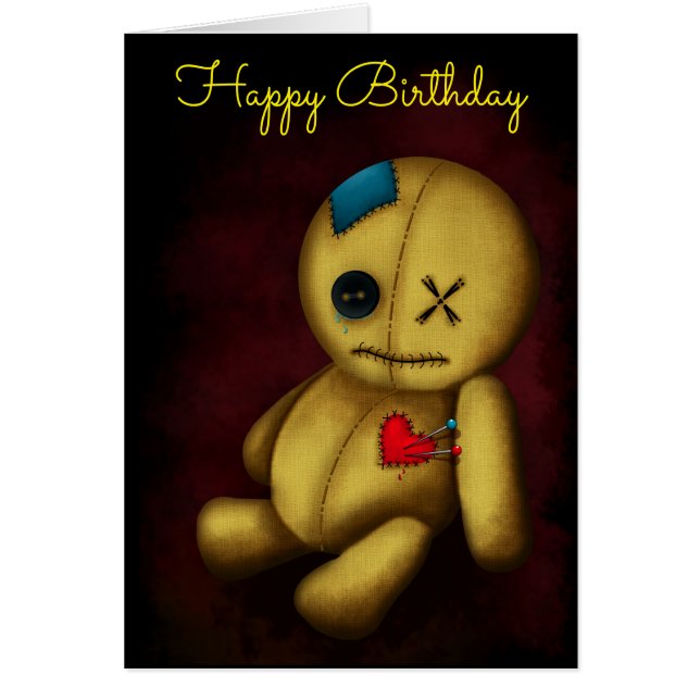 Poupée de sac, Poupée vaudou, Joyeux anniversaire (Devant)