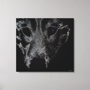 Poupée Husky Imprimé Toile de loup de loup Husky I