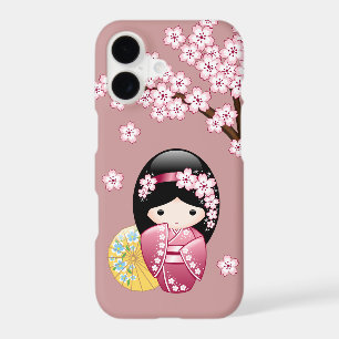 Poupée Kokeshi Printemps - Cute Geisha Japonais en