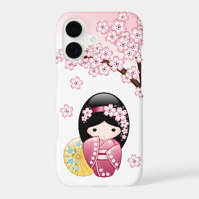 Poupée Kokeshi Printemps - Cute Geisha Japonaise (Verso)