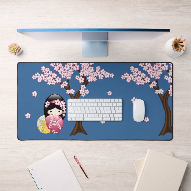 Poupée Kokeshi Printemps - Cute Geisha Japonaise s (Bureau 1)