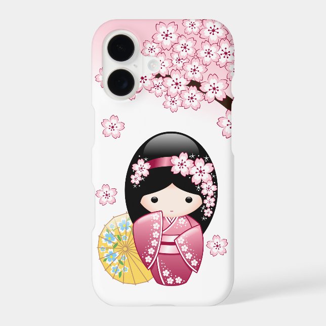 Poupée Kokeshi Printemps - Cute Japonaise Geisha G (Verso)