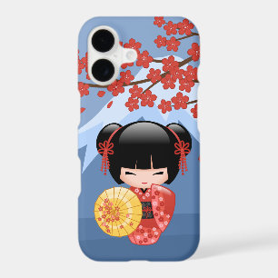 Poupée Kokeshi Sakura Rouge - Jolie Fille Geisha