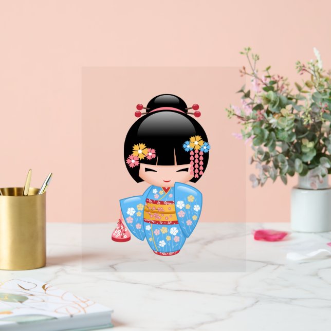 Poupée Maiko Kokeshi - Cute Japonaise Geisha Girl (Mariage)