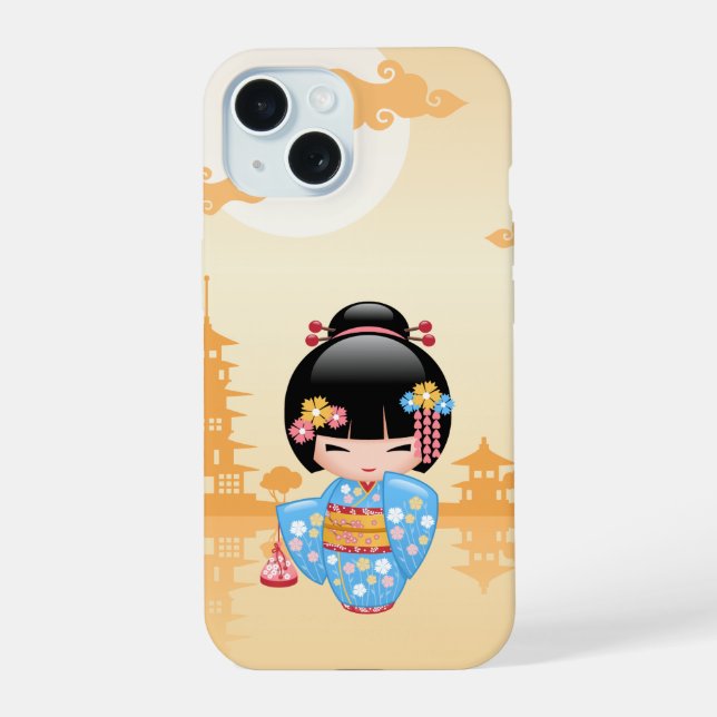 Poupée Maiko Kokeshi - Cute Japonaise Geisha Girl (Verso)
