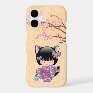 Poupée Neko Kokeshi - Fille Geisha aux Oreilles de