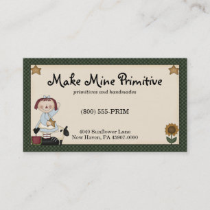 Poupée primitive avec Carte de visite Gold Star