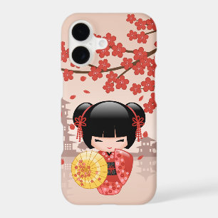 Poupée rouge Sakura Kokeshi - Geisha japonais