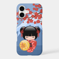 Poupée rouge Sakura Kokeshi - mignonne Geisha Girl