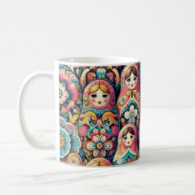 Poupée russe nid poupée Mug (Gauche)
