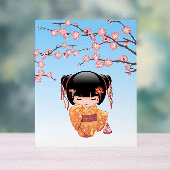 Poupée Ume Kokeshi - Japonaise Geisha Girl Blue (Neutre)