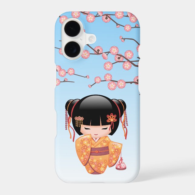 Poupée Ume Kokeshi - Japonaise Geisha Girl Blue (Verso)