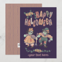 Poupées chiffon zombies Halloween (4) - Carte de v