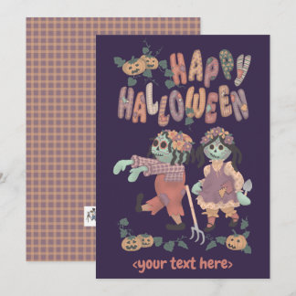 Poupées Ragdoll zombies d'Halloween (3) - Carte de