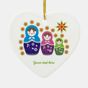 Poupées russes Matryoshka ornement personnalisé
