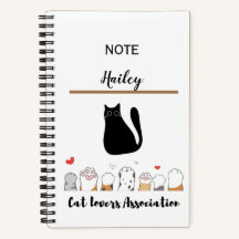Pour amateurs de chats - Cahier à reliure spirale