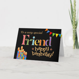 Pour Ami Chic Chandles, Bunting Carte Anniversaire